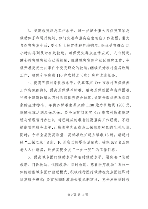 县民政工作会议讲话稿精编.docx