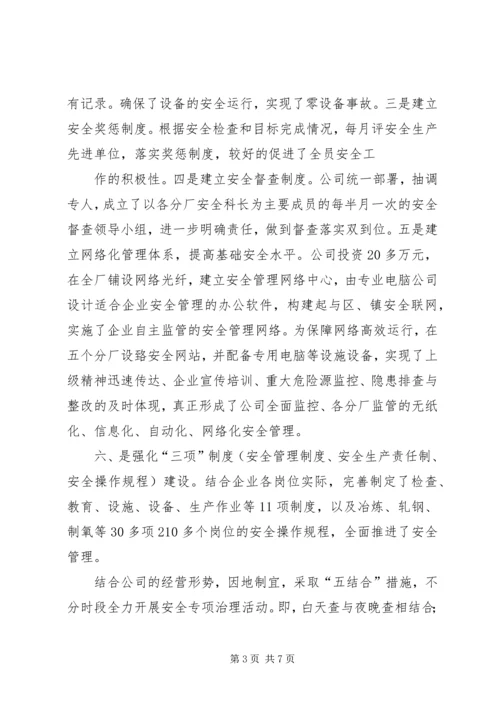 安全生产工作汇报材料 (5).docx