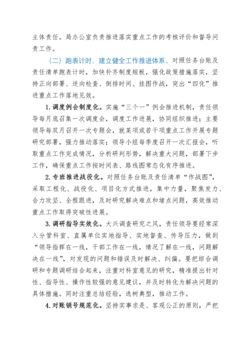 关于建立健全推进落实XX机关事务管理局重点工作任务“四个体系”的实施意见.docx