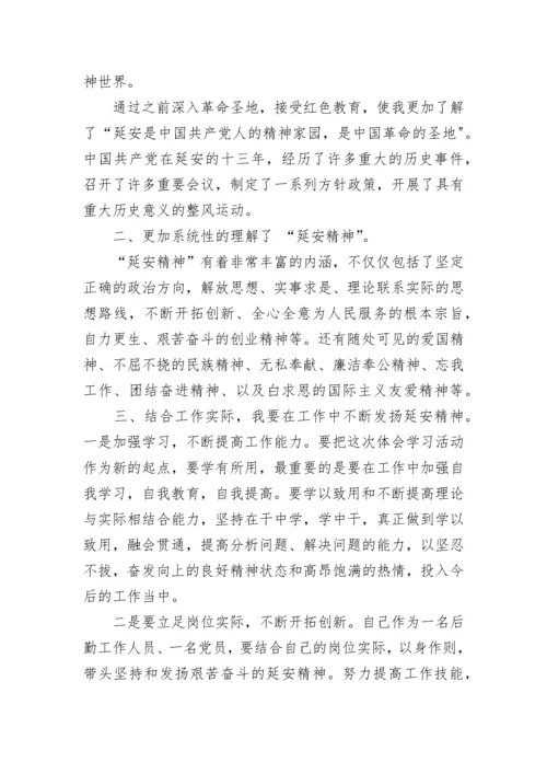 延安红色之旅党员心得体会范文4篇.docx