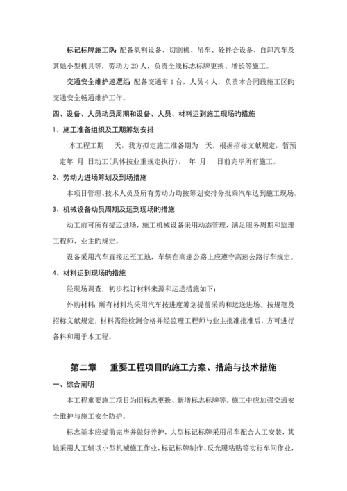 交通路牌综合施工组织专题方案汇编资料.docx