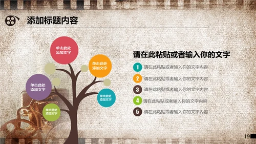 老电影《时代》回忆放映通用PPT模板