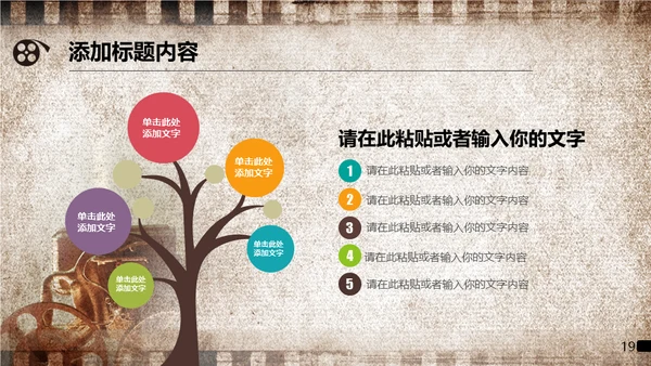老电影《时代》回忆放映通用PPT模板