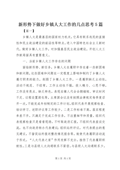 新形势下做好乡镇人大工作的几点思考5篇.docx