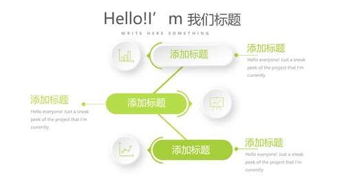 绿色时尚微立体述职总结汇报商务通用PPT动态模板