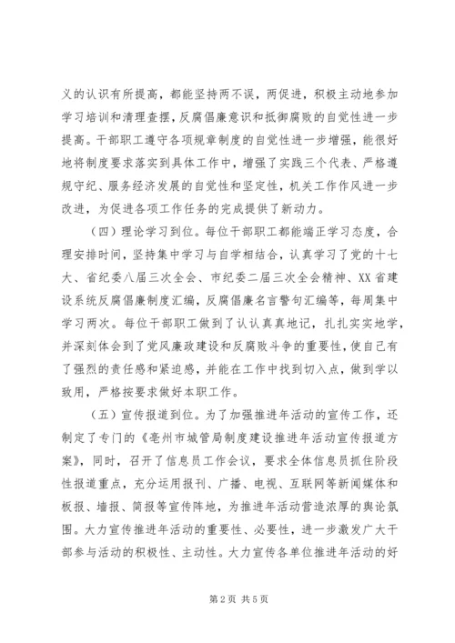 城管干部反腐倡廉活动自查自纠报告.docx