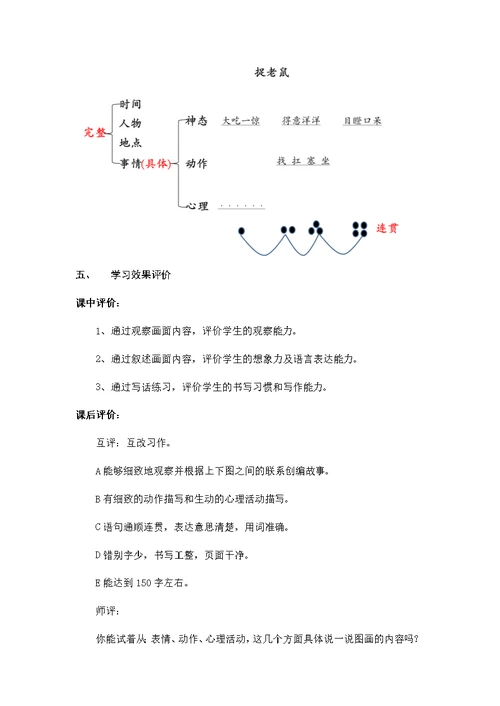 习作教学设计《捉老鼠》教学幻灯片