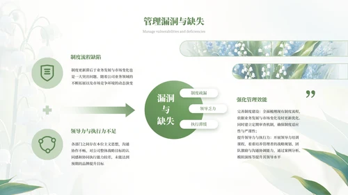 绿色小清新绿植风格工作总结PPT模板