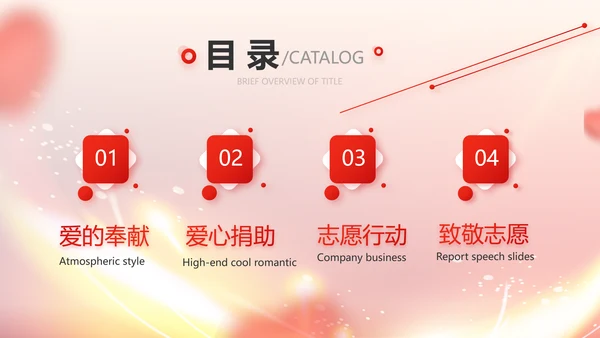 爱心公益志愿者风采活动策划方案动态PPT