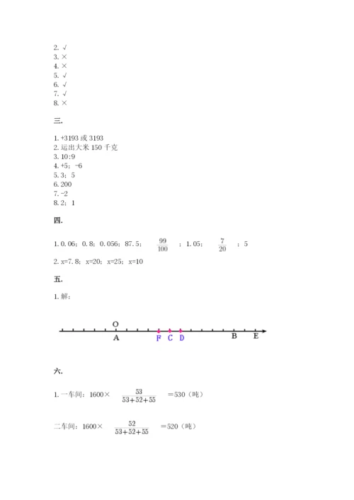 沪教版六年级数学下学期期末测试题含完整答案【易错题】.docx