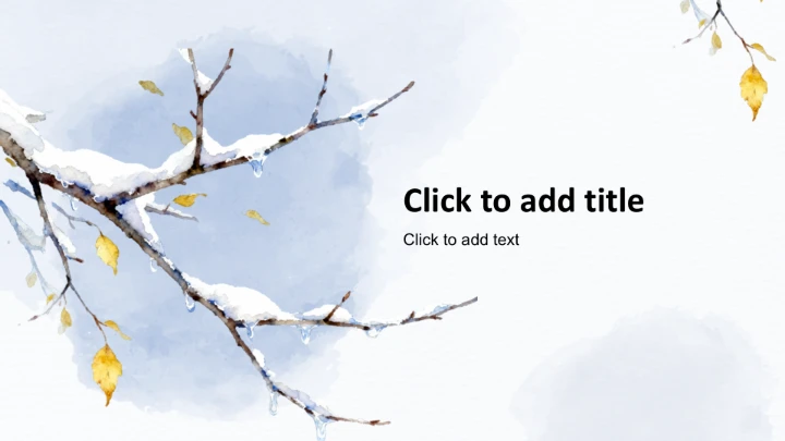 二十四节气立冬PPT主题