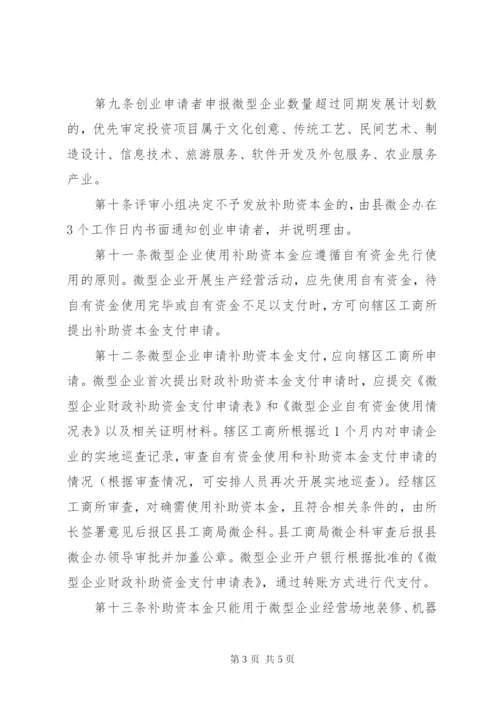 微型企业补助资金规范制度.docx