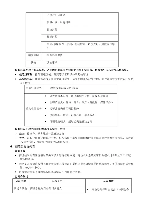 客诉处理管理规范