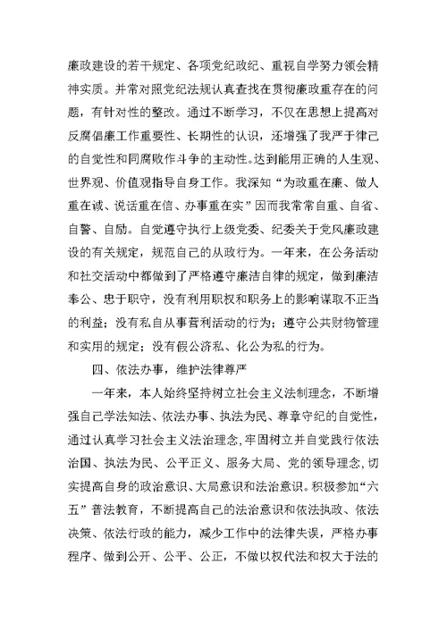 XX年乡镇纪委副书记述职述廉述报告范文