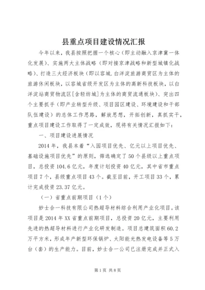 县重点项目建设情况汇报.docx