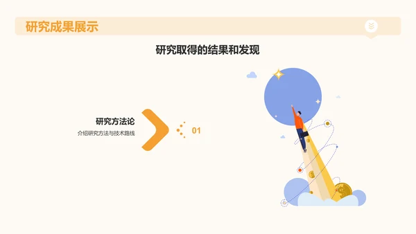 橙色插画风大学生专业课汇报PPT模板