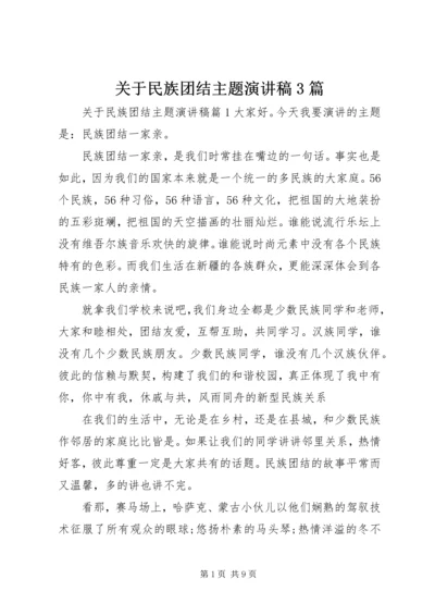 关于民族团结主题演讲稿3篇 (2).docx