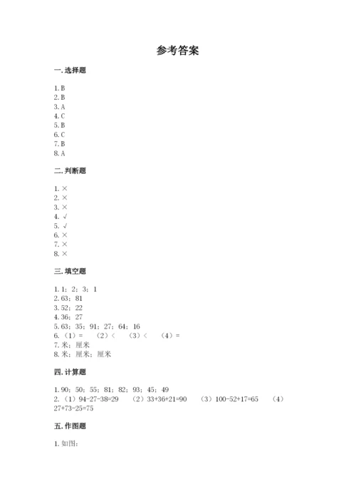 2022人教版二年级上册数学期中测试卷附完整答案（考点梳理）.docx