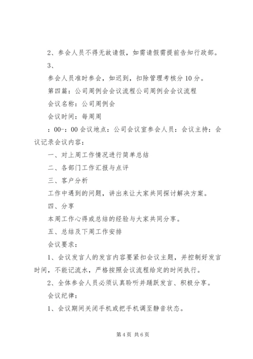 公司周例会会议流程[样例5].docx