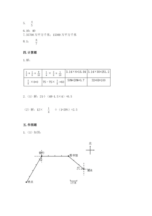 六年级数学上册期末考试卷及参考答案【名师推荐】.docx