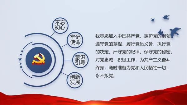 蓝色大气党建微党课培训工作总结汇报动态PPT