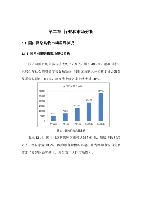 互联网电商平台APP专项项目商业综合计划书.docx