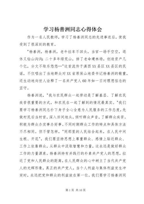 学习杨善洲同志心得体会.docx