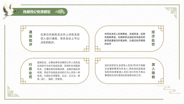 绿色简约中国风新员工入职廉洁从业教育培训PPT