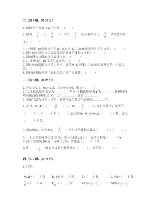 洛阳市小学数学小升初试卷带答案（典型题）.docx