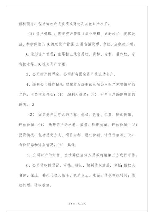 2022清算方案五篇.docx
