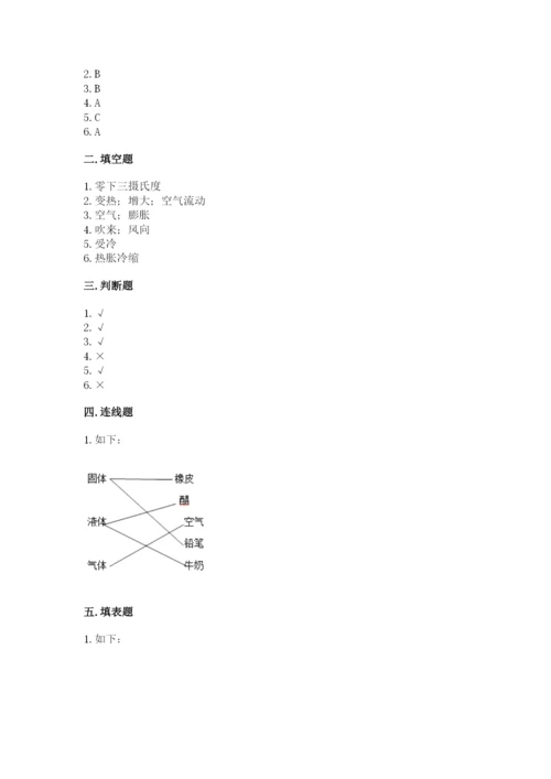 教科版三年级上册科学期末测试卷附答案【实用】.docx