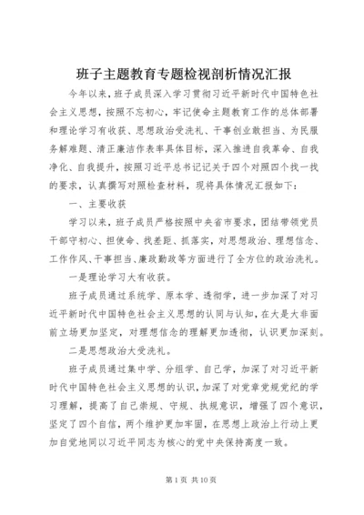 班子主题教育专题检视剖析情况汇报.docx