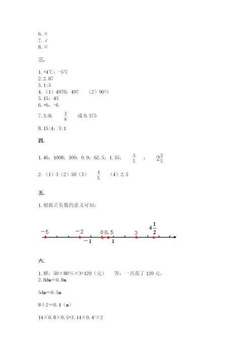 苏教版数学六年级下册试题期末模拟检测卷精品（基础题）.docx