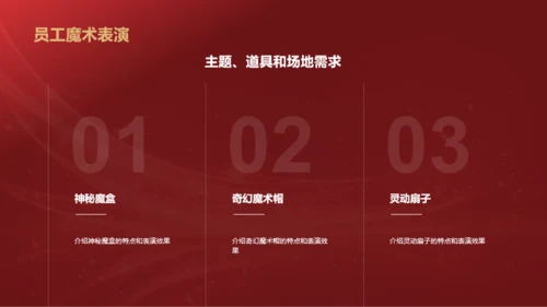 红色奢华时尚企业年会节目介绍PPT