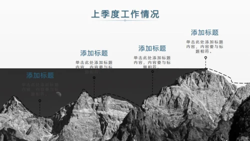 雪山背景年度工作汇报通用PPT模板