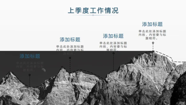 雪山背景年度工作汇报通用PPT模板