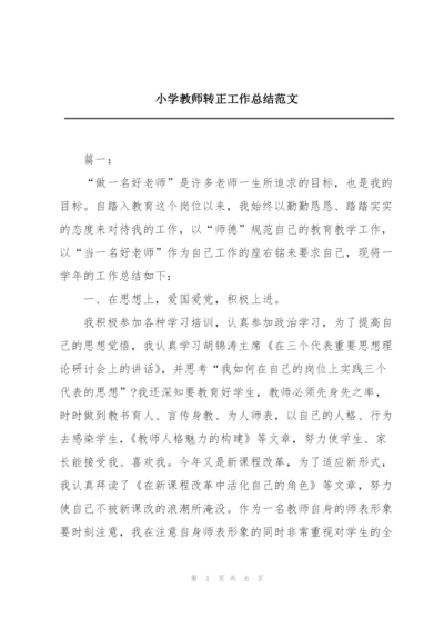 小学教师转正工作总结范文.docx