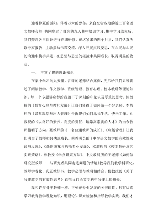 初中语文教师的培训心得体会五篇.docx