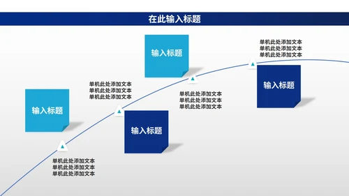 蓝色简约风框架总结汇报PPT模板