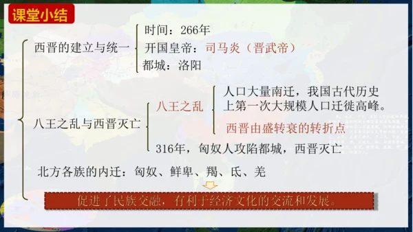 第17课 西晋的短暂统一和北方各族的内迁  课件（18张PPT）