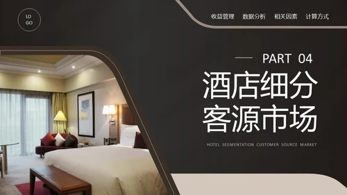 黑金商务酒店收益管理PPT模板酒店管理