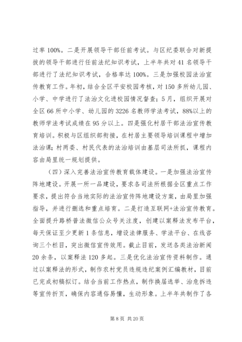 司法局XX年工作情况汇报材料.docx