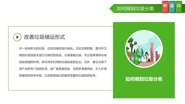 垃圾分类处理环保节能减排再生能源PPT模板