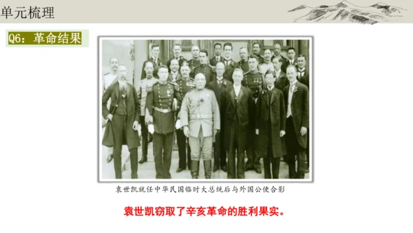 第三单元  资产阶级民主革命与中华民国的建立 单元复习课件
