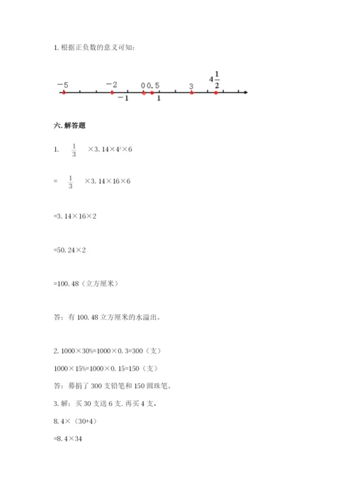 小升初六年级期末试卷含答案.docx