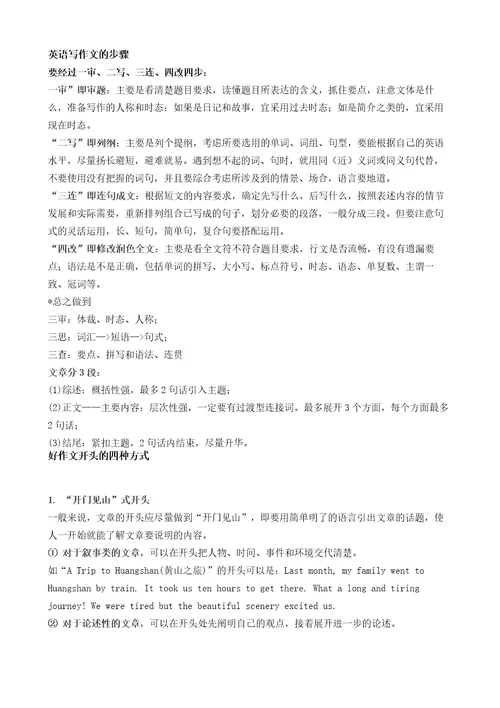 英语写作文的步骤共6页