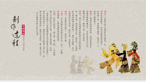 皮影戏非物质文化遗产通用PPT模板