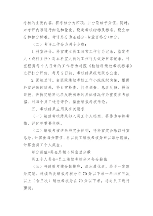 民营医院绩效考核方案.docx