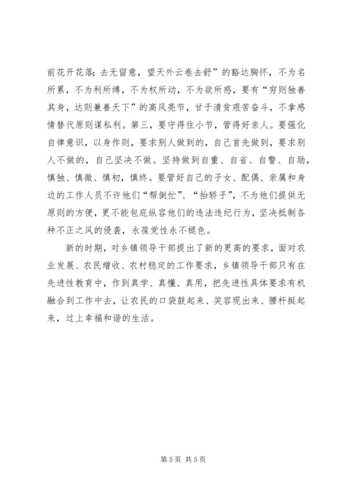 对乡镇党员领导干部保持先进性的思考.docx