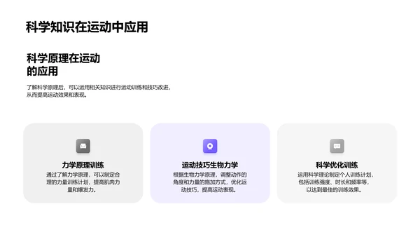 运动与科学交融PPT模板